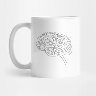 One line brain art Mug